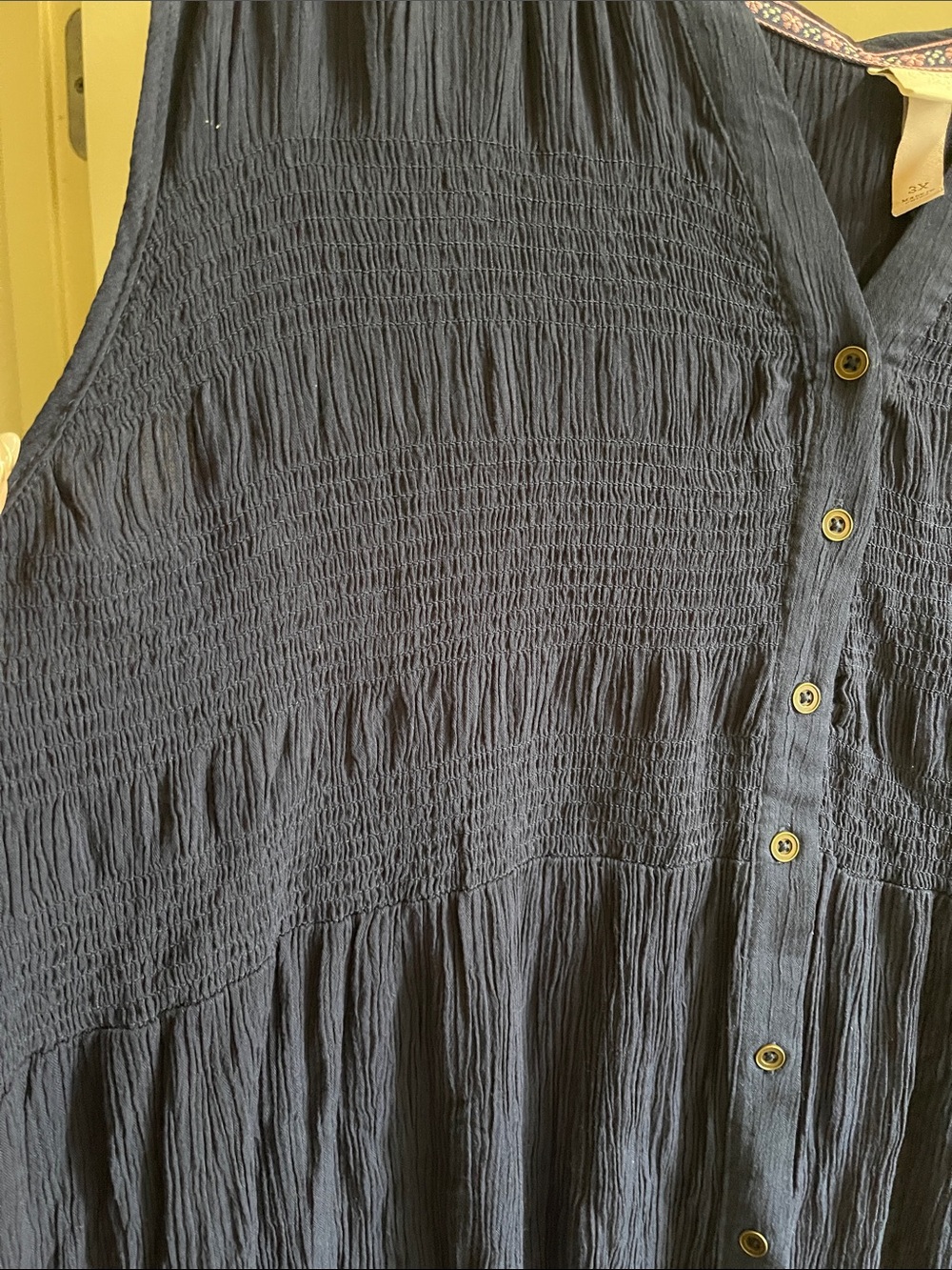 Blue Button-Front Maxi Dress - Picture 4 of 8